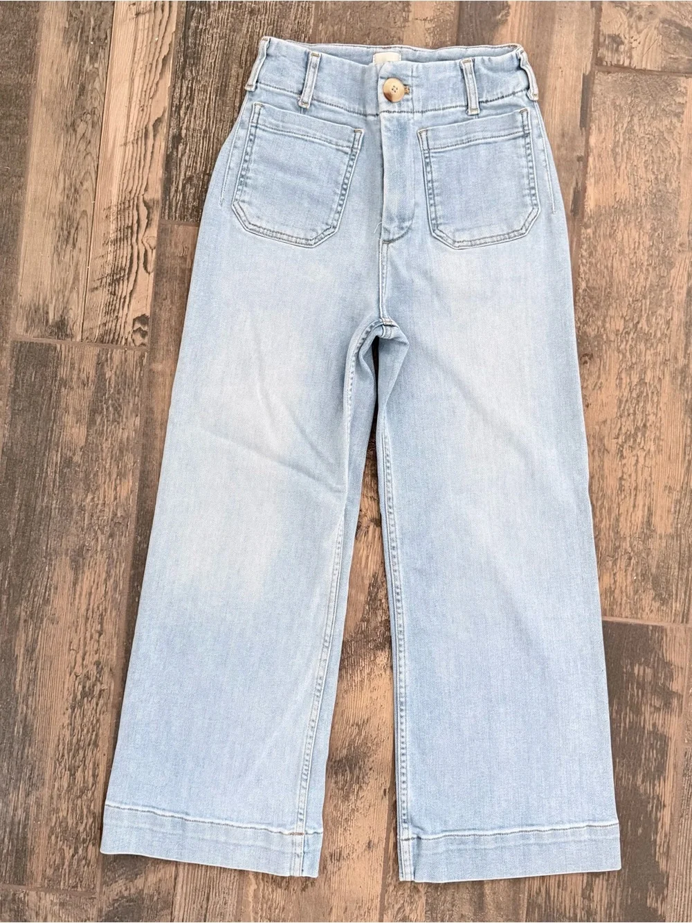 Maeve by Anthropologie Colette Light Blue Wide-Leg Jeans